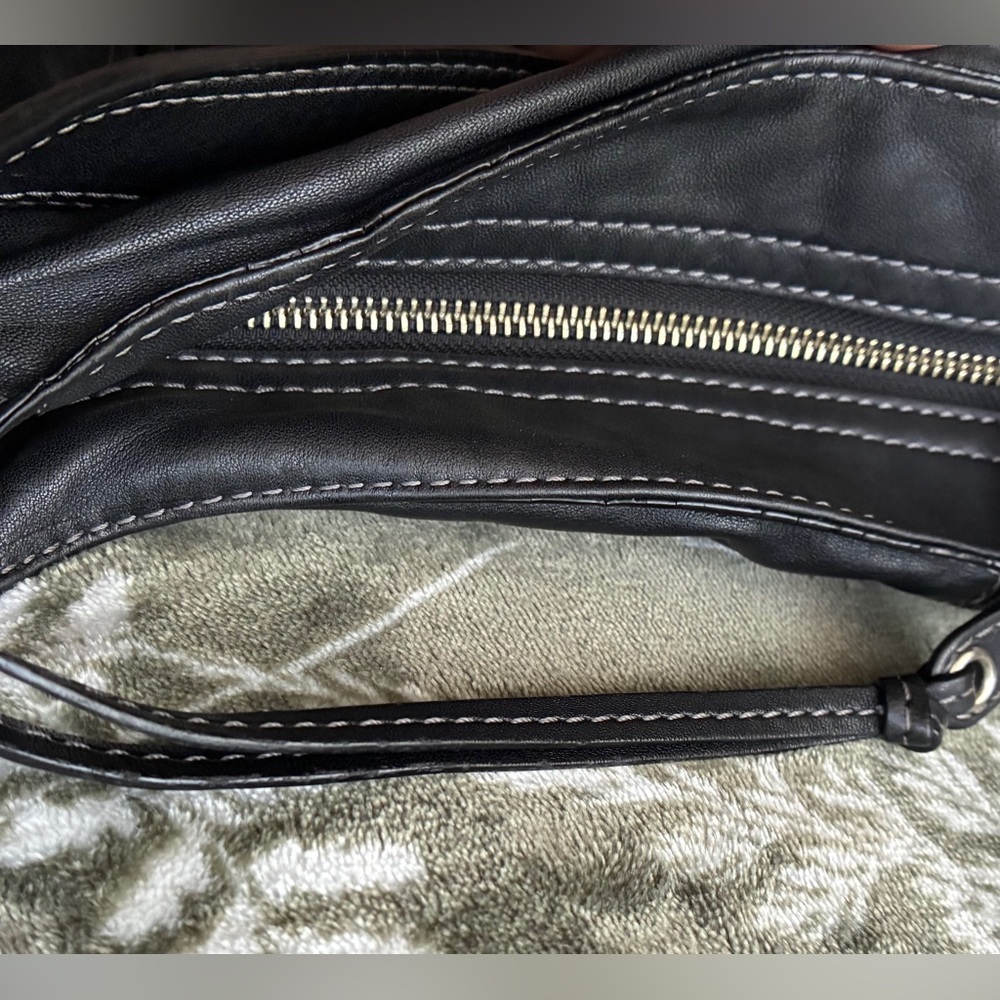 Coach Black Leather Hobo Shoulder Bag - Picture 13 of 15